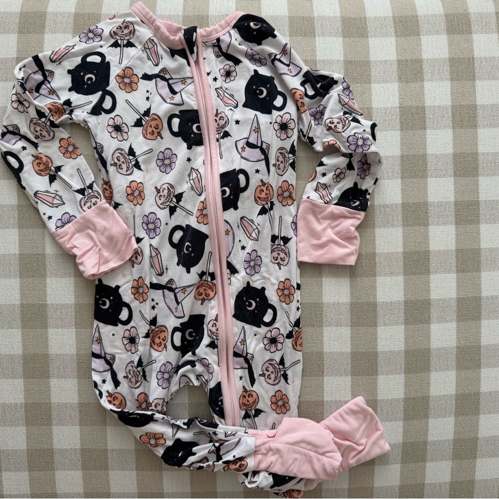 In my Jammers Halloween zippy pajamas